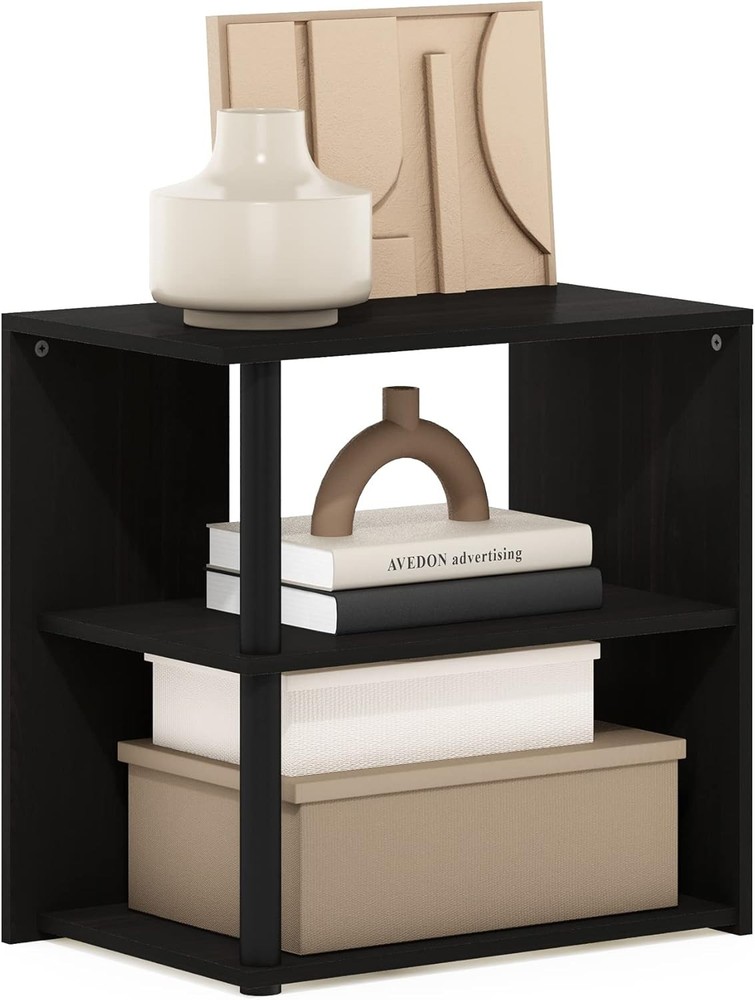 SIMPLISTIC Side Table Set of 2 2-Tier Square Modern End Table Nightstand Night