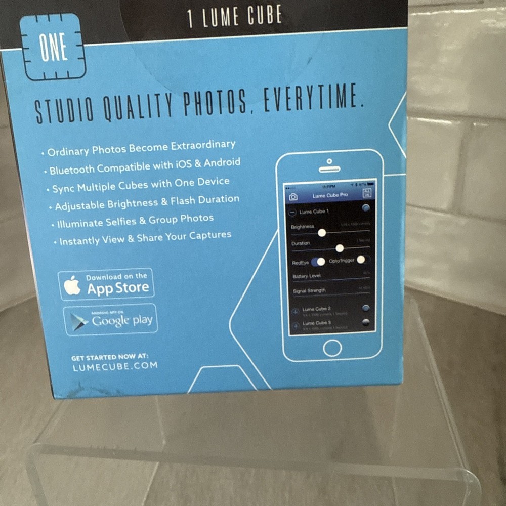 NIB Lume Cube Portable App-Controlled Waterproof LED Cube Light