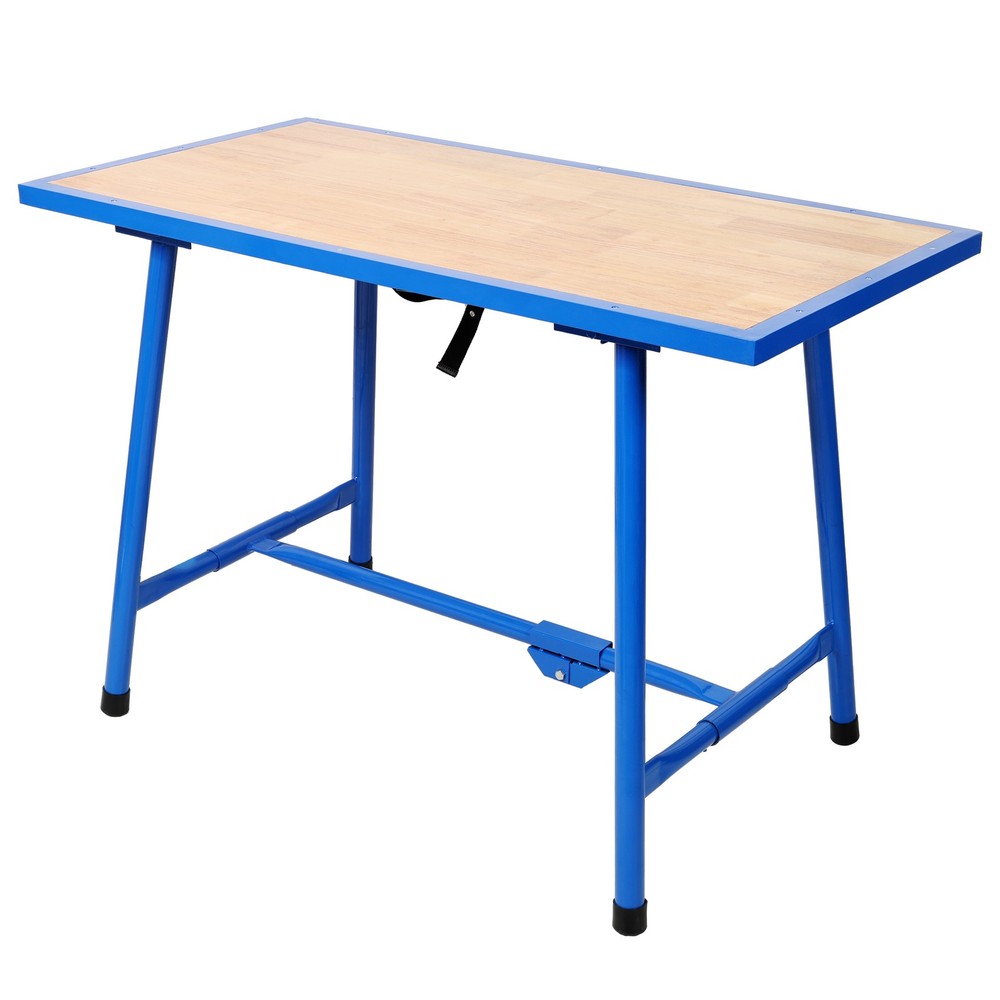 Foldable Work Bench 660Lbs Capacity Steel Frame Workshop Tool Table for Garage