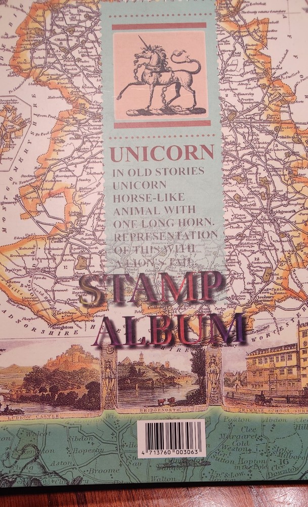 SHROPSHIRE Unicorn Empty stamp binder album collectors NEW