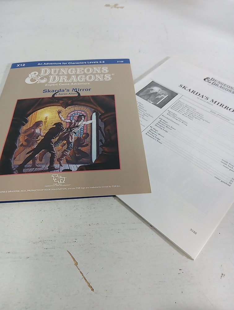 TSR D&D 1987 Skarda's Mirror Dungeon Module X12 Complete Set