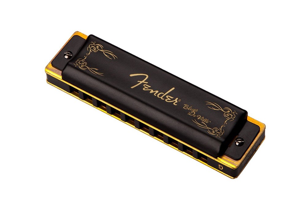 Fender Blues Deville 10 Hole Major Diatonic Harmonica, Key of A with Case