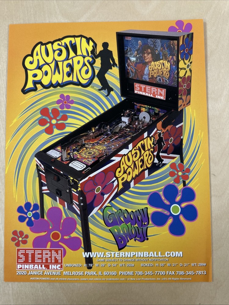 Stern Austin Powers Pinball Flyer