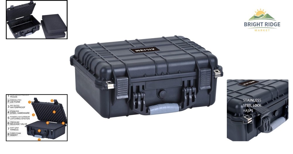 Versatile Waterproof Case for Cameras, Drones, and Equipment with Compact Design