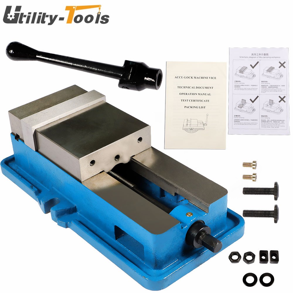 5" Lockdown CNC Milling Machine Bench Vise Clamping Precision Without Base