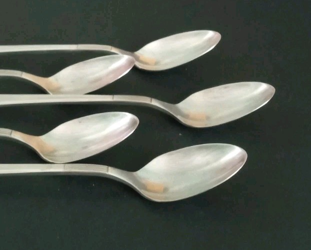 5 MCM Cinternationale Restaurant Oneida Silverplated Iced Tea Spoons Cocktails