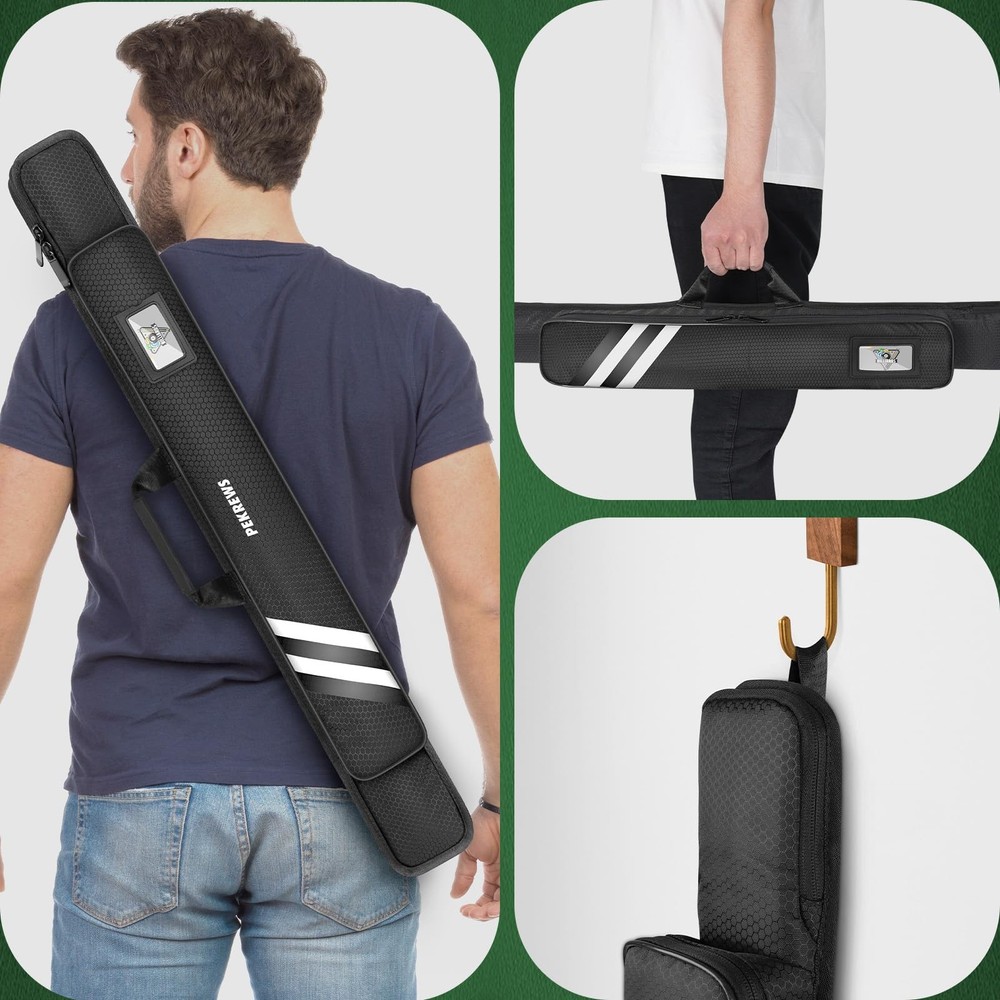 PEKREWS Pool Cue Case, Soft Stick Case 1x1 1x1, Black