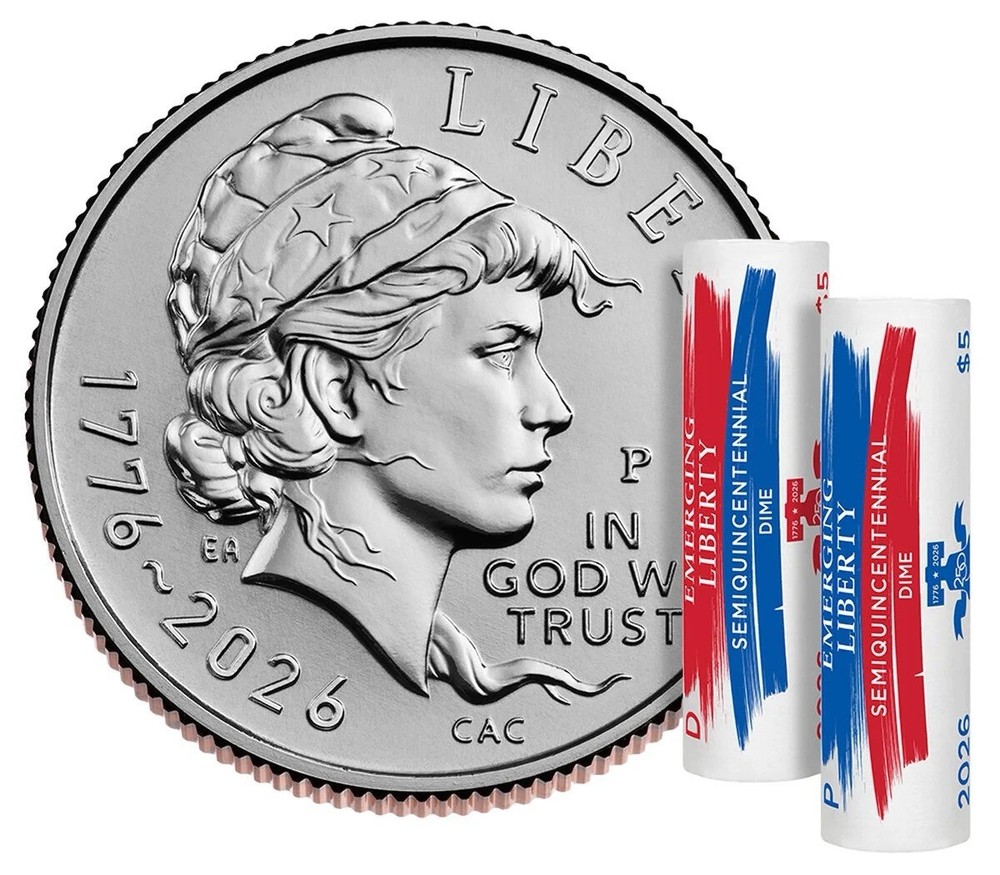 2026 Semiquincentennial Emerging Liberty Dime 2-Roll Set (P, D)