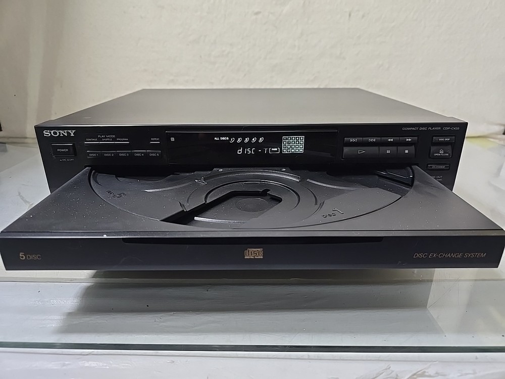 Sony CDP-C435 5 Disc Ex-Change System CD Changer Compact Disc Player - TESTED!