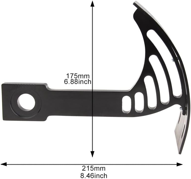 Black Motorcycle Cured Vertical Side Mount Licese Plate Tag Holder Bracket Fi...