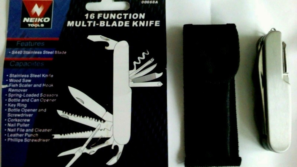 16 Function Multi-Blade Stainless Steel Knife