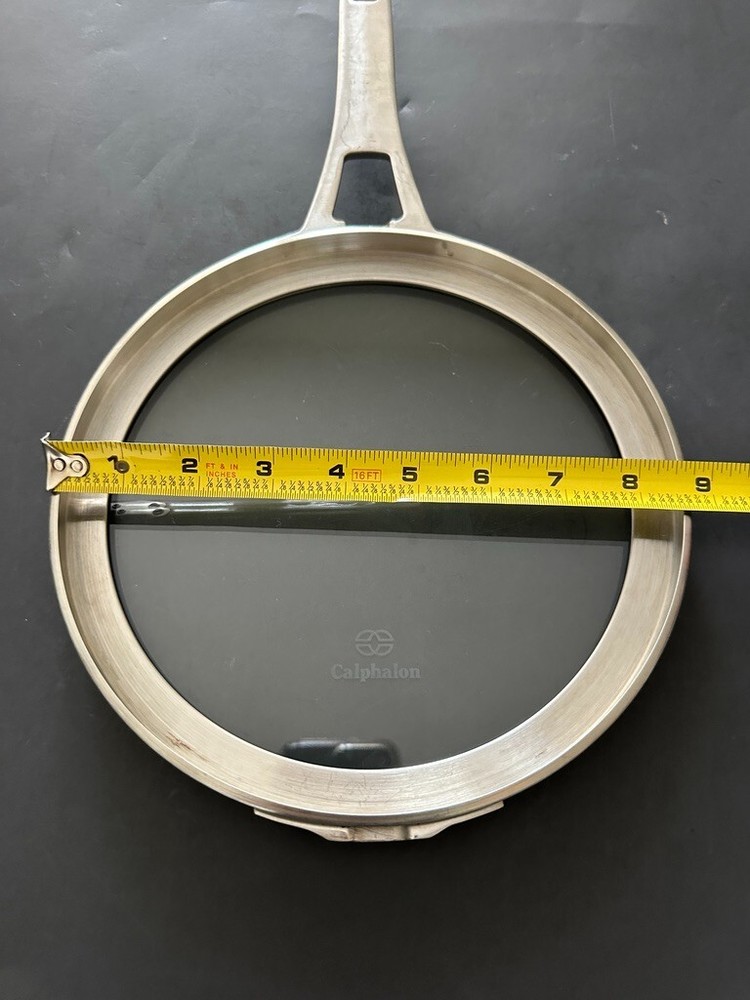 Calphalon Premier Space Saving Flat Glass Lid 8.5" Pan Long Handle Replacement