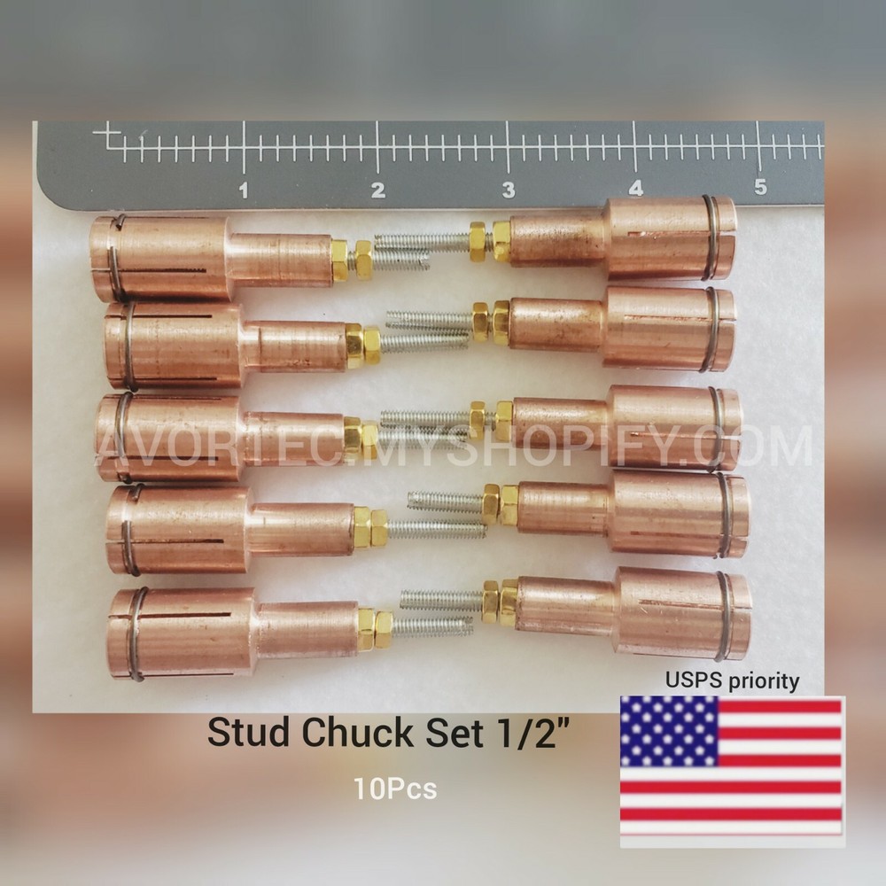7/16" Stud chuck Thread Capacitor Discharge welding machine stud chuck collet-10