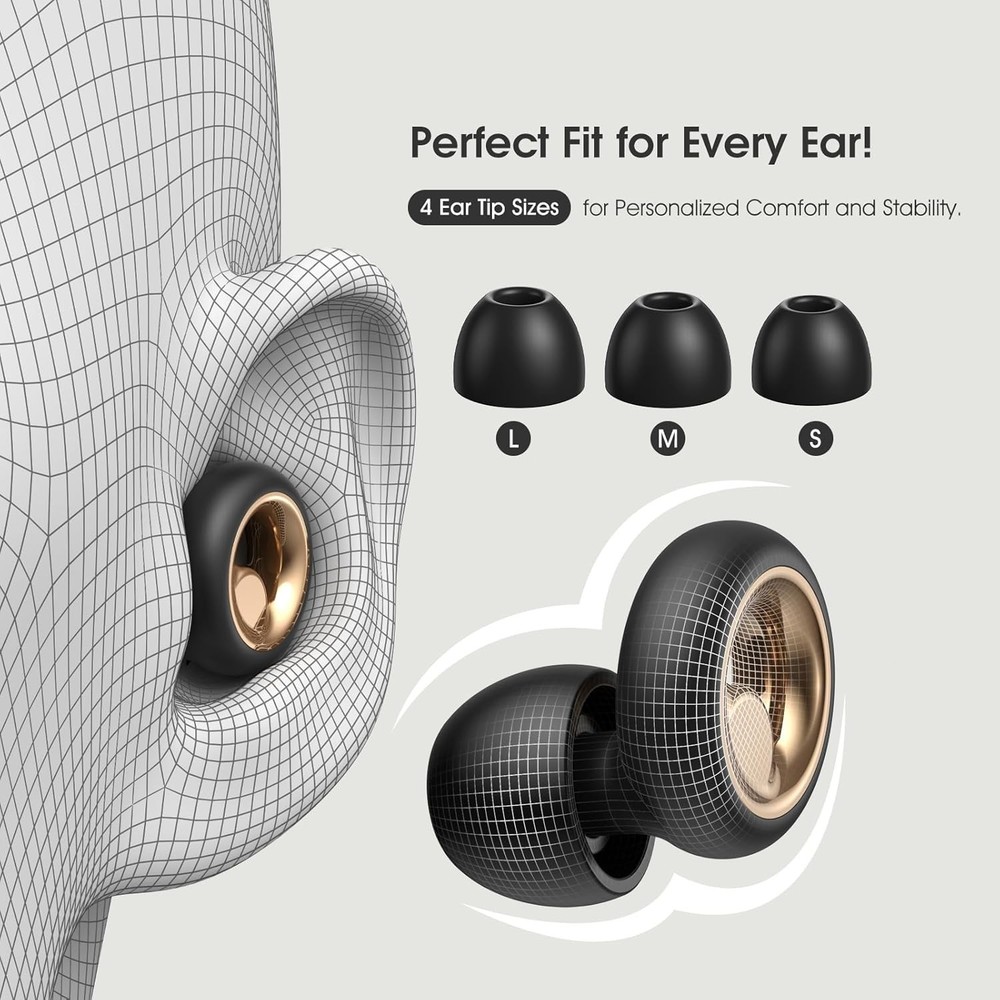 Ear Plugs for Sleeping Noise Cancelling, Reusable Soft Plugs 8 EarTips for Work