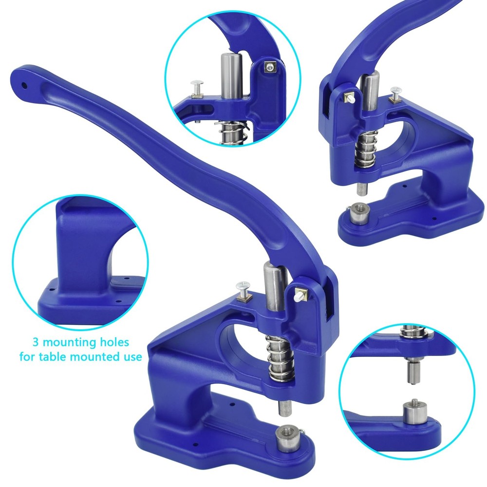 Grommet Tool Kit, Hand Press Machine Kit Heavy Duty...