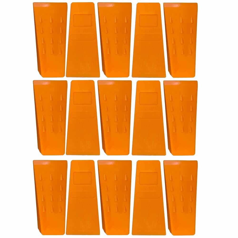 15 Pack 5.5" Tree Felling Wedge Logging Bucking Falling ABS Plastic (Orange)