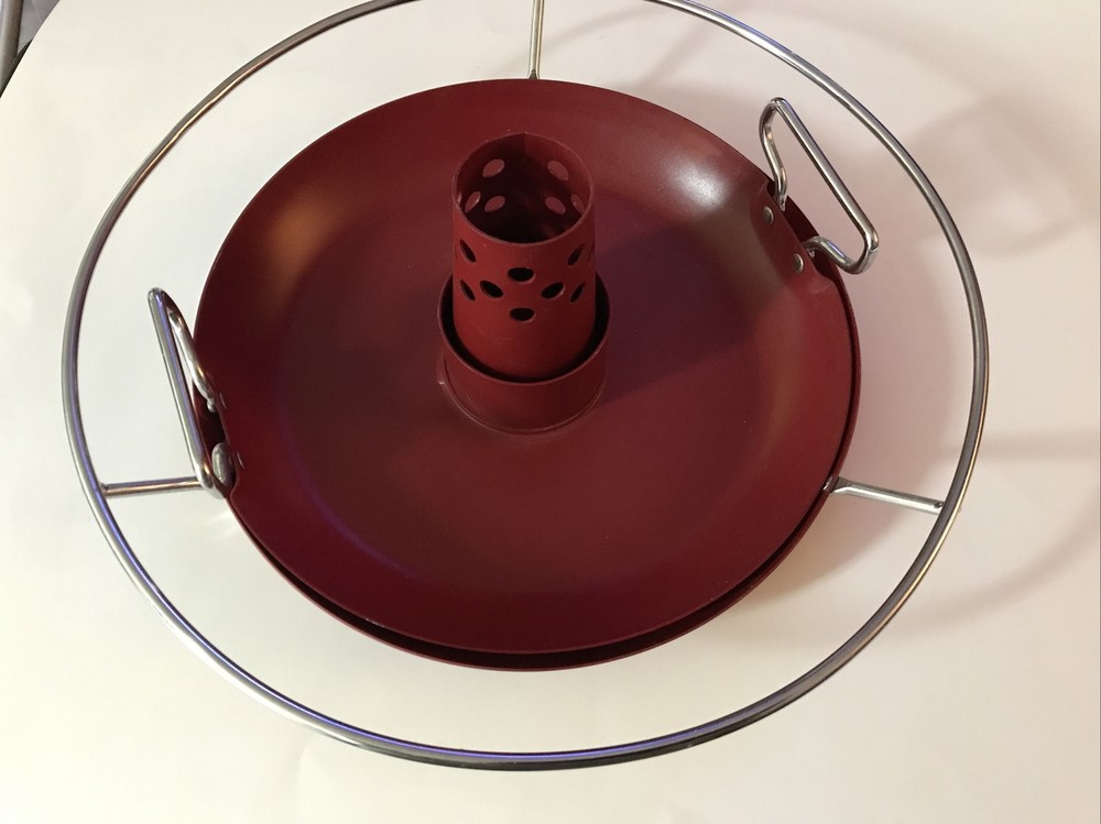 12” Round Nonstick BBQ Chicken Roaster by Mark Charles Misilli- Red