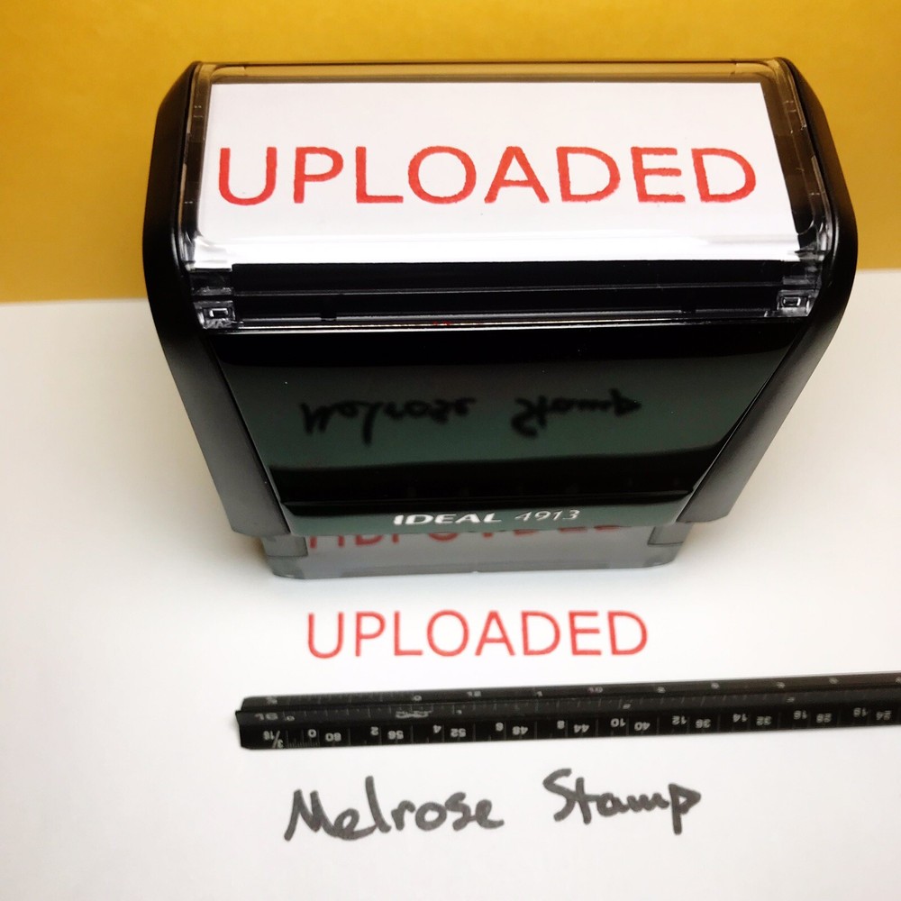 Uploaded Rubber Stamp Red Ink Self Inking Ideal 4913