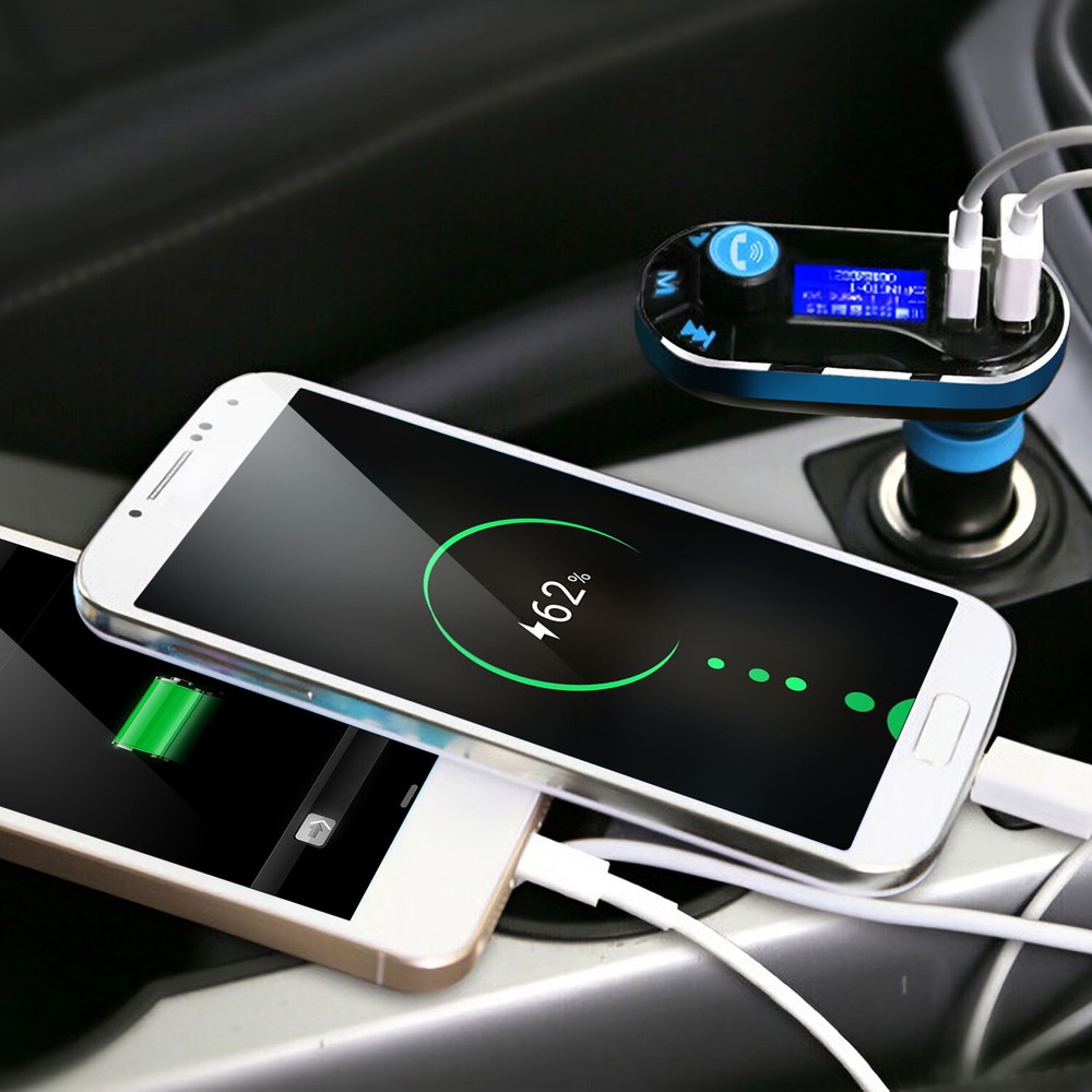 Car Kit Wireless Car FM Transmitter MP3 Audio USB Charger Adapter Hands-free