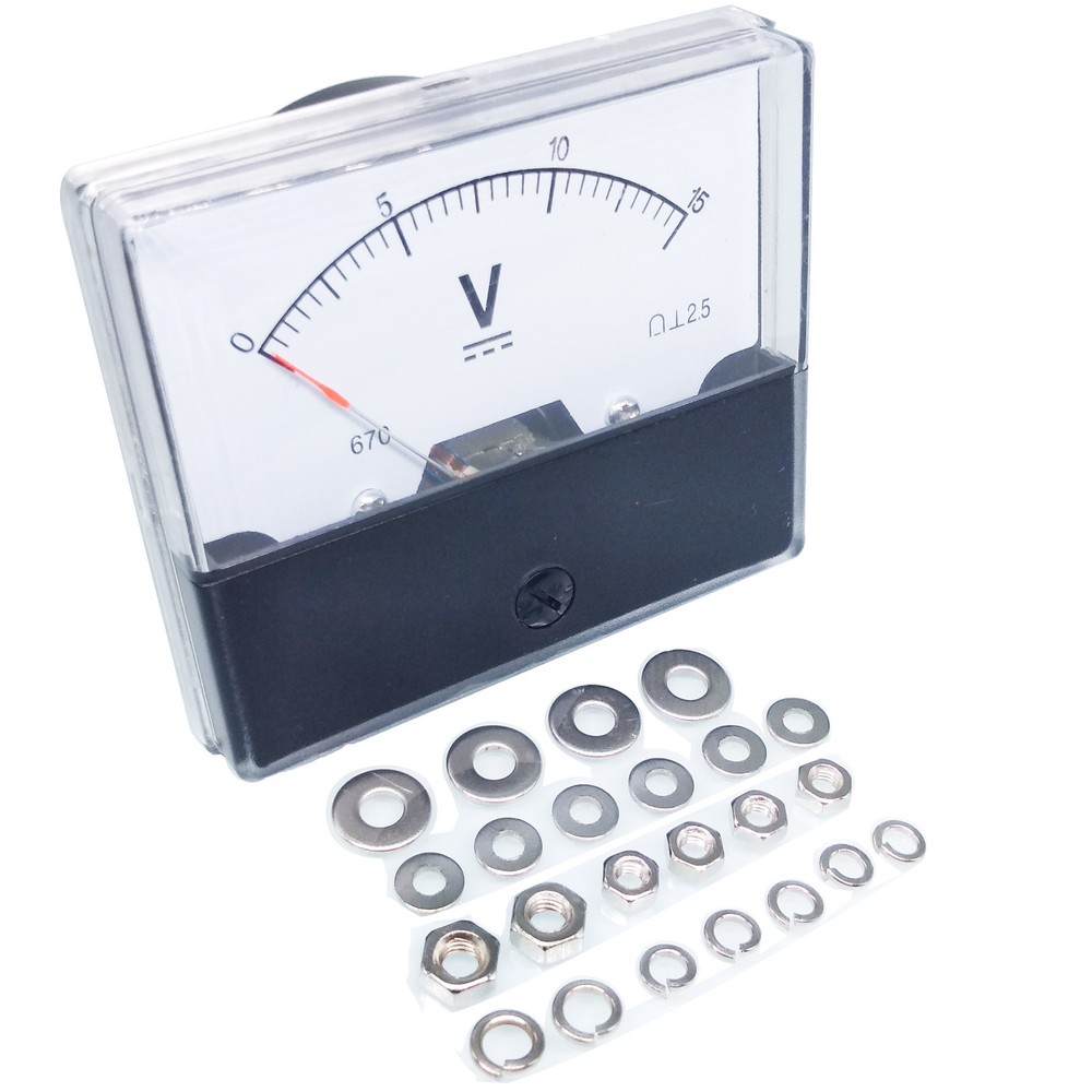 Analog Panel Volt Voltage Meter Voltmeter Gauge DH-670 0-15V DC