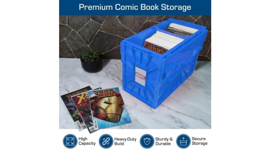 Short Comic Book Case | Holds 150 Comics | Stackable Plastic Organiser |