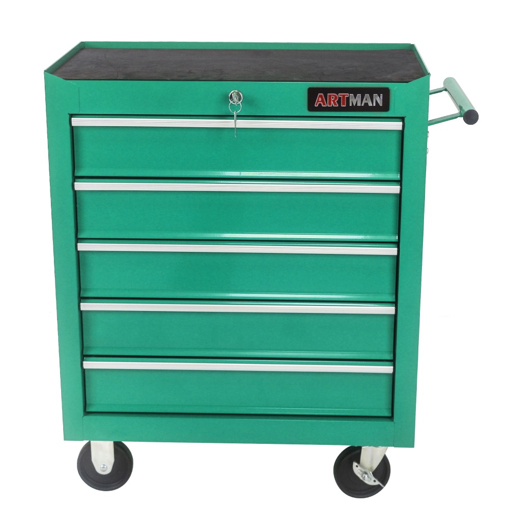 5-Drawer Tool Chest, Garage Storage Cabinet w/ 4 Wheels & Locking System