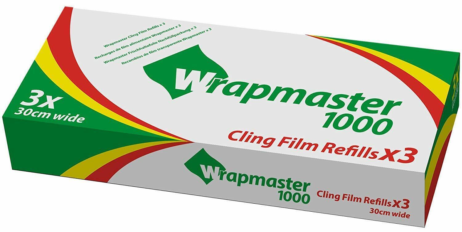 Wrapmaster 1000, 3000, 4500 Cling Film Refill For Multipurpose Wrap (Packs of 3)