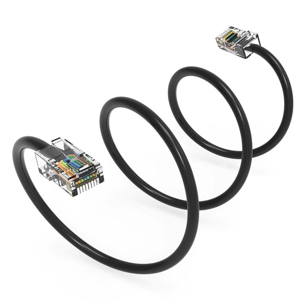 1.5FT Cat5E RJ45 Ethernet LAN Network UTP Non-Booted Patch Cable Copper Black