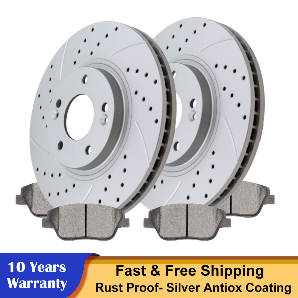 Front Rotors + Ceramic Brake Pads for 2011 - 2014 2015 Kia Optima Hyundai Sonata