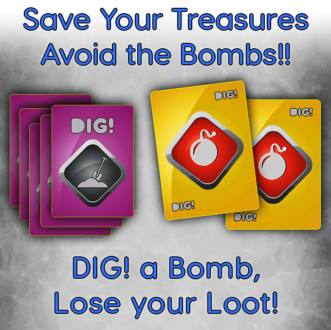 DIG! - 3 Individual Game Decks - Fast & Fun
