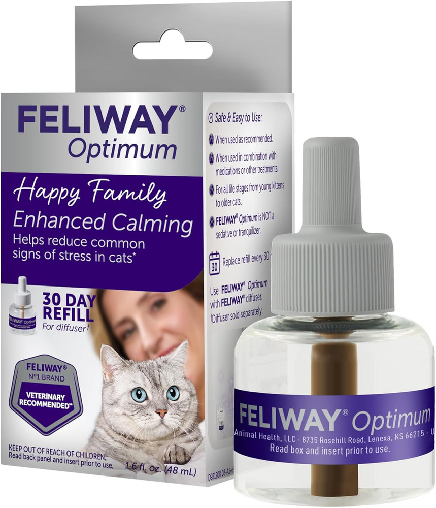 ® Optimum 30 Day Cat Calming Refill for Pheromone Diffuser, 48Ml - Helps Reduce