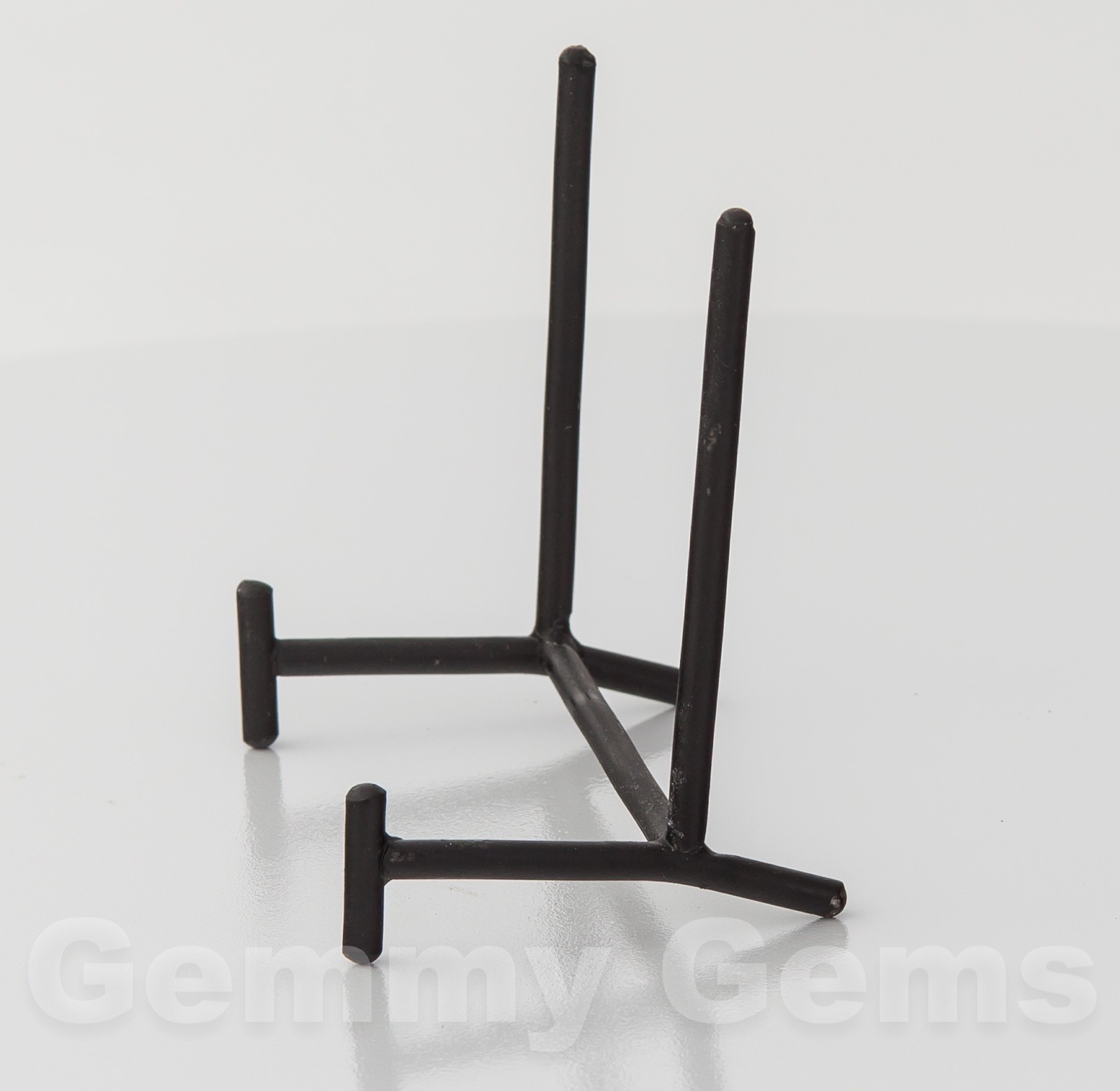 112S Small Black Iron Metal Slab Stand Decorative Display Slice Plate Crystal