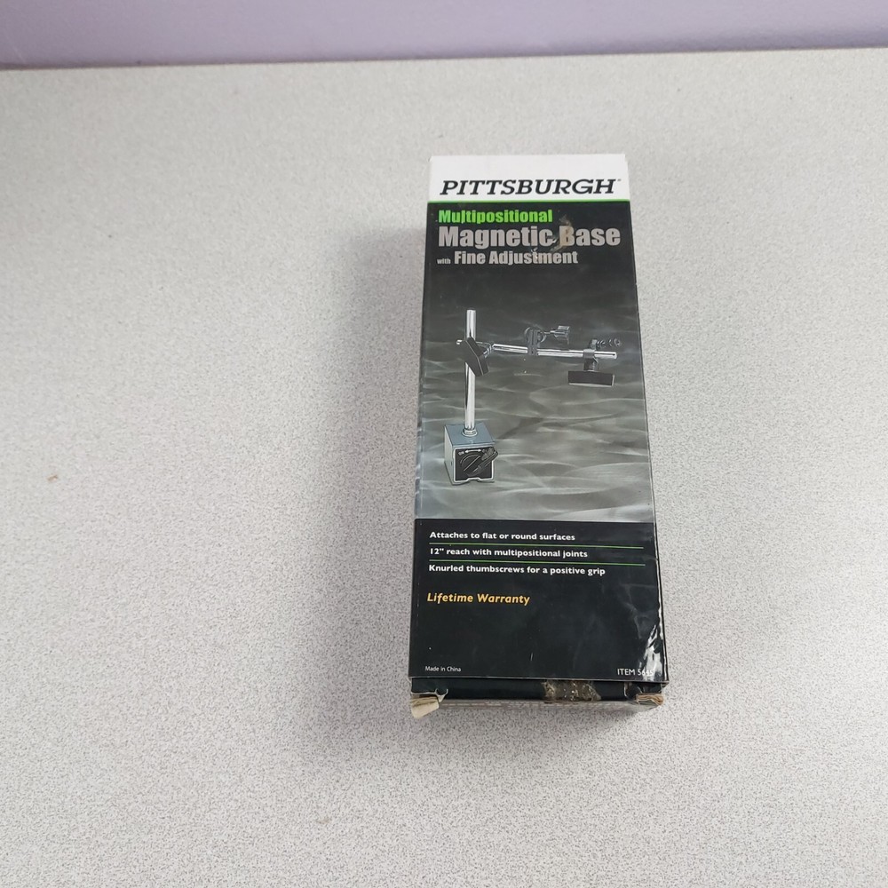 Pittsburgh Multipositional Magnetic Base With Fine Adjustment Model 5645 NIB