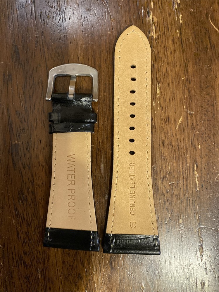 30mm Genuine Leather Watch Strap. White Stitching Available Upon Buyer’s Request