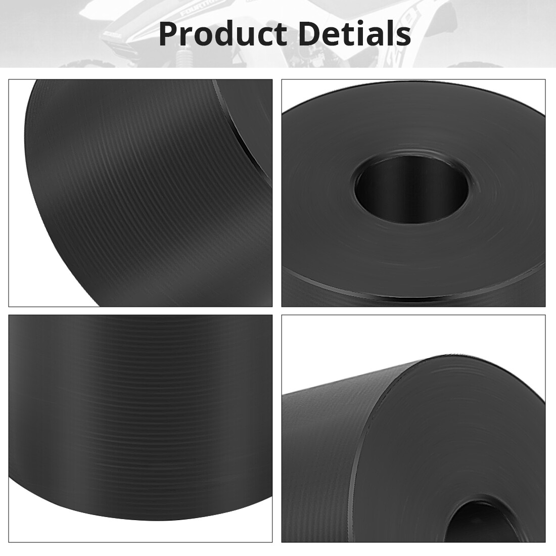 For Yamaha Warrior YFM350 Upper Lower Chain Roller Set Kit Black 30X-22178-00-00