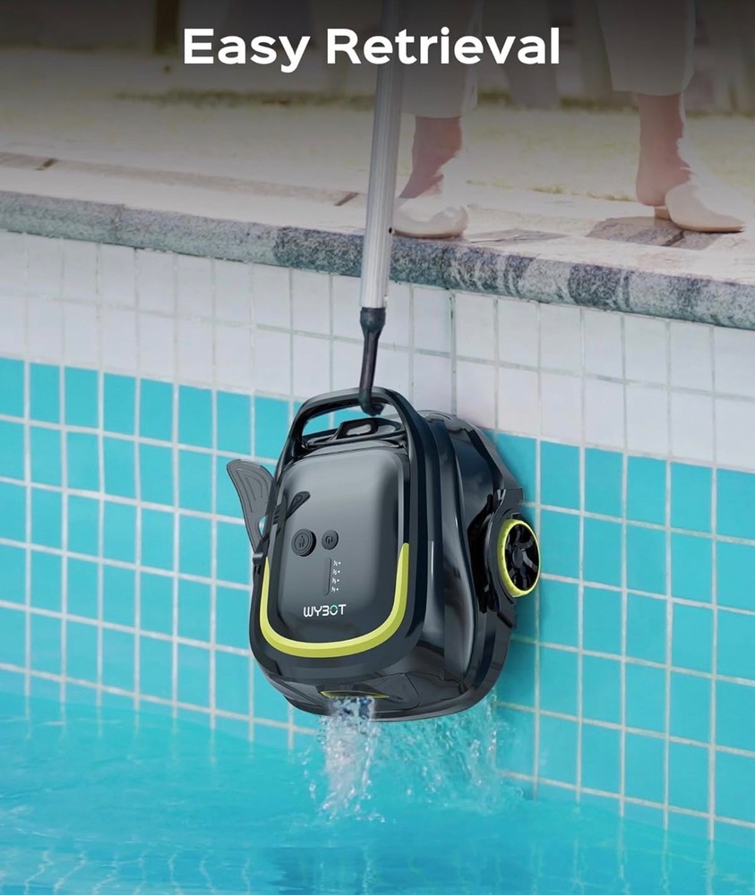 A1 Robotic Pool Cleaner Dual Layer Filtration 120-Min Runtime Powerful Cordless