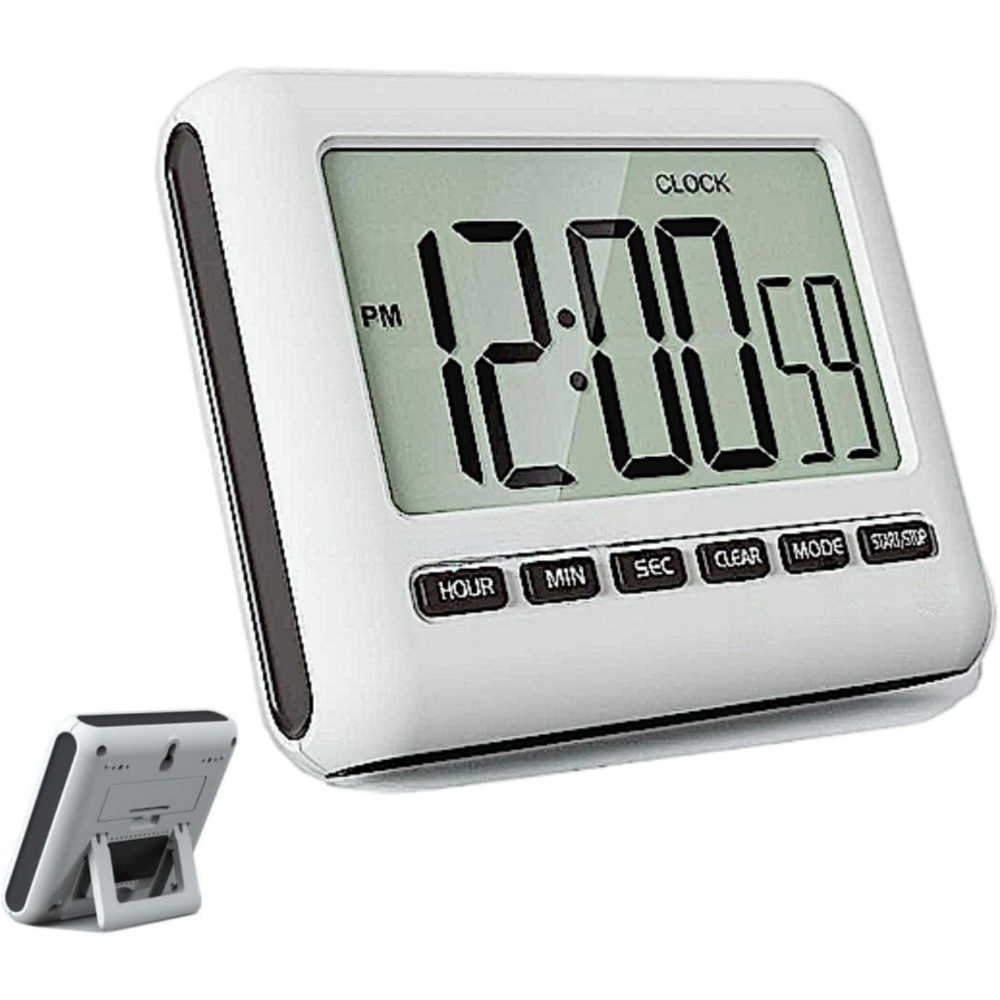 Digital Kitchen Timer with Magnetic Back, Alarm Clock, Count Up and Count Down,