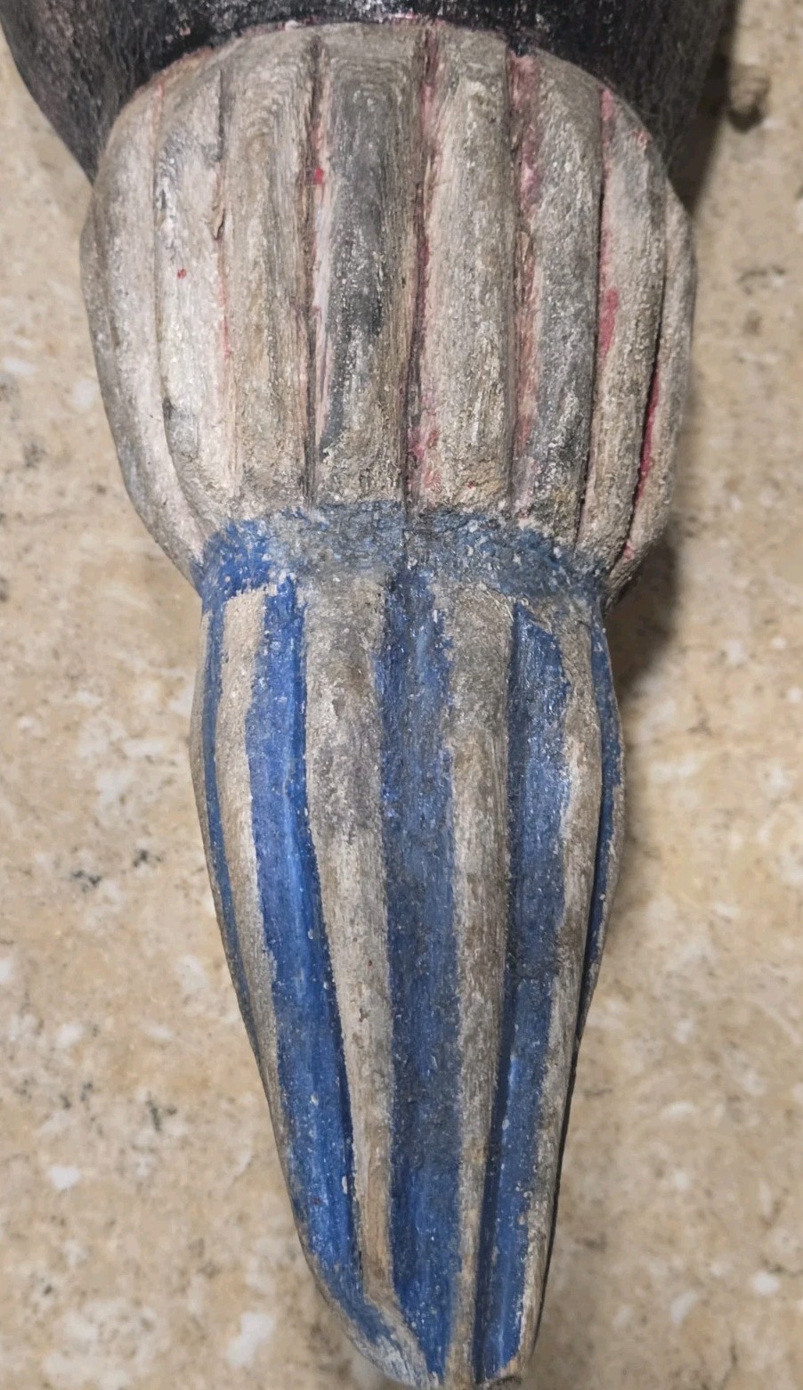 VINTAGE/ANTIQUE AUTHENTIC DANCE MASK HAND CARVED HAND PAINTED WOOD OLD