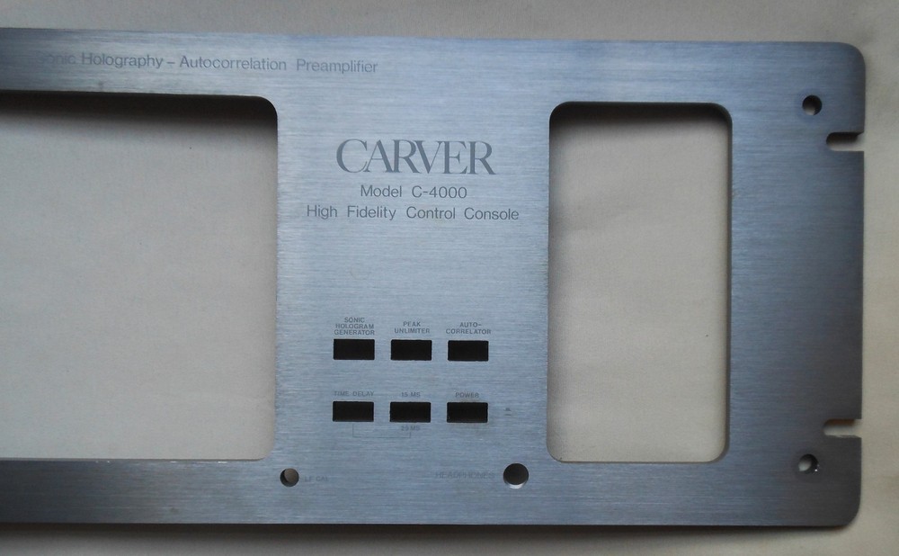 Carver Model C-4000 Preamp FACEPLATE - Rack Mount Capable