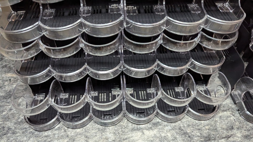 RTC EcoTrac 12oz Sleek EcoTrac Gravity Feed Clear Solid Front (3 Lane & Single)