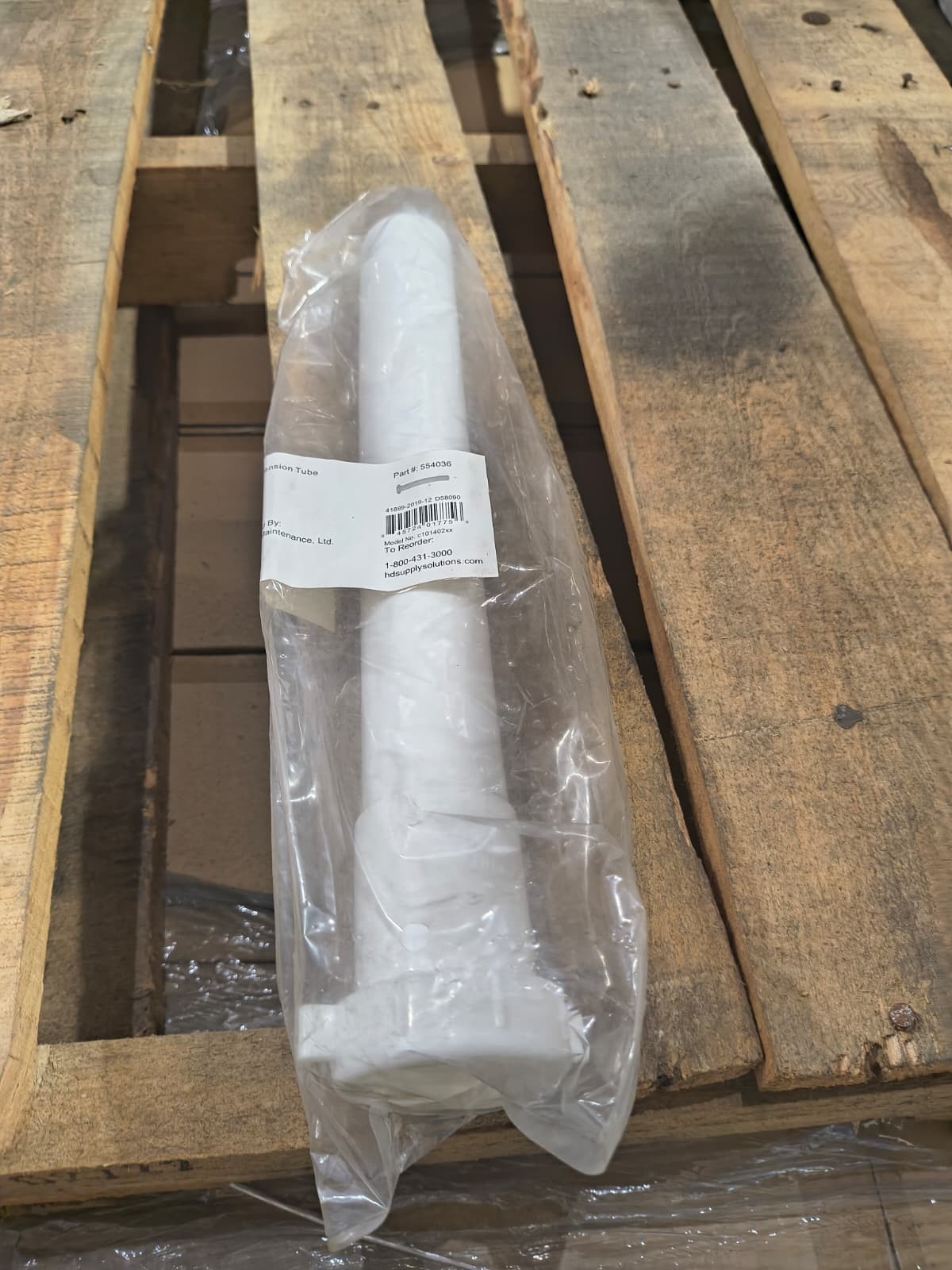 HD Supply 1-1/2" X 12" Pvc Extension Sink Drain Tube Slip Joint Plumbing White