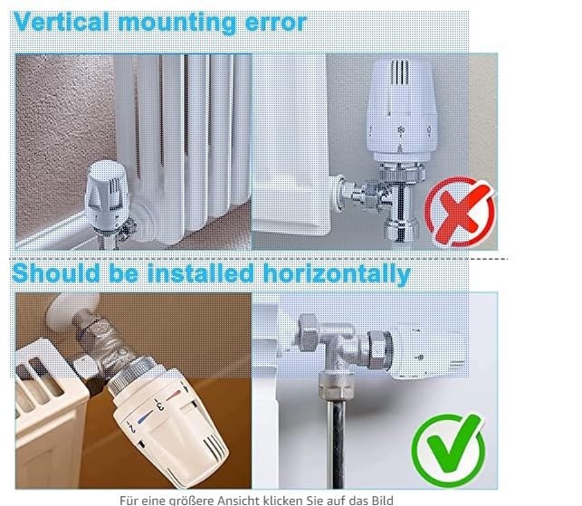 2 Pcs Thermostatic Radiator Heads Automatical Temperature Control white
