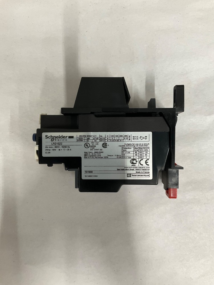 Schneider Electric LRD1522 Thermal Overload Relay 17-25A Module