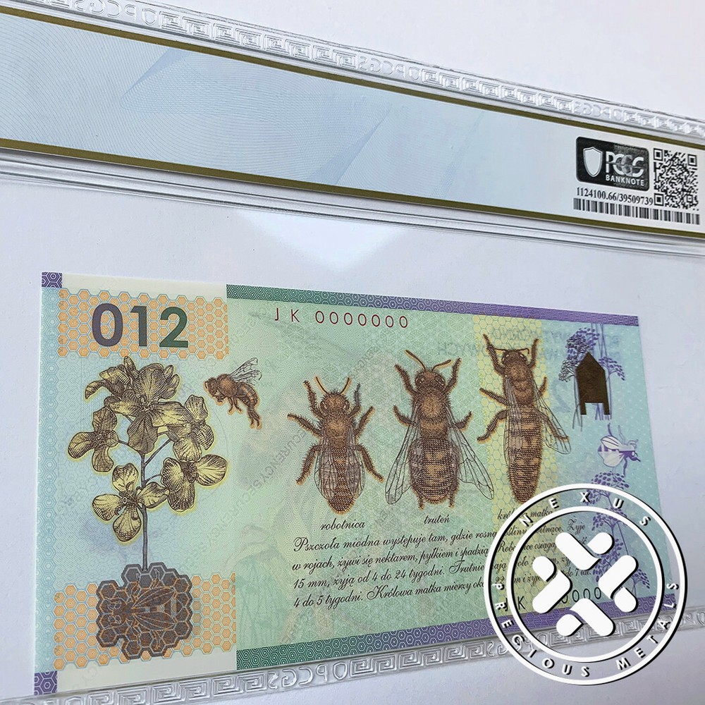 2012 POLAND PWPW TEST NOTE PCGS BANKNOTE 66 PPQ SUPERB GEM UNC 012 UNITS