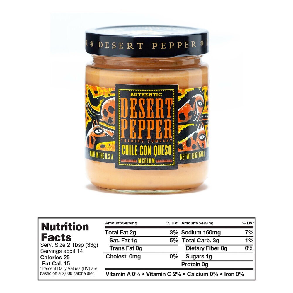 Desert Pepper Chile Con Queso - Medium - 16 oz
