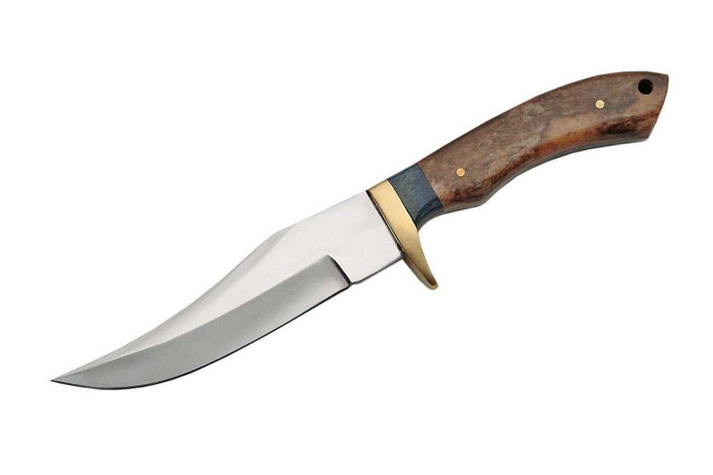 New Rite Edge Skinner Brown Bone Fixed Blade Knife DH8012