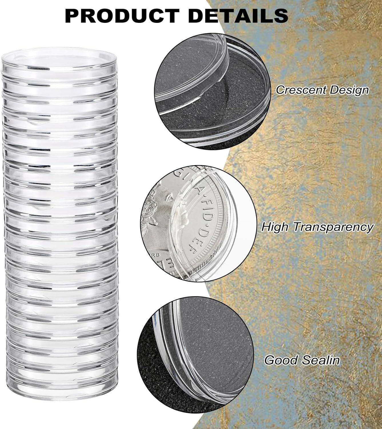 100X 19mm Coin Holders Capsules Clear Round Storage Direct for US Penny 1 cent
