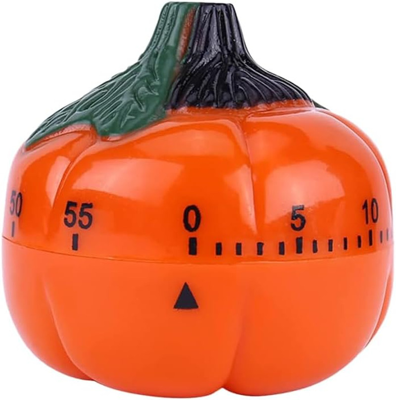 Pumpkin Timer - Cute Mechanical Kitchen Decora for Cooking and Baking 60-Minute