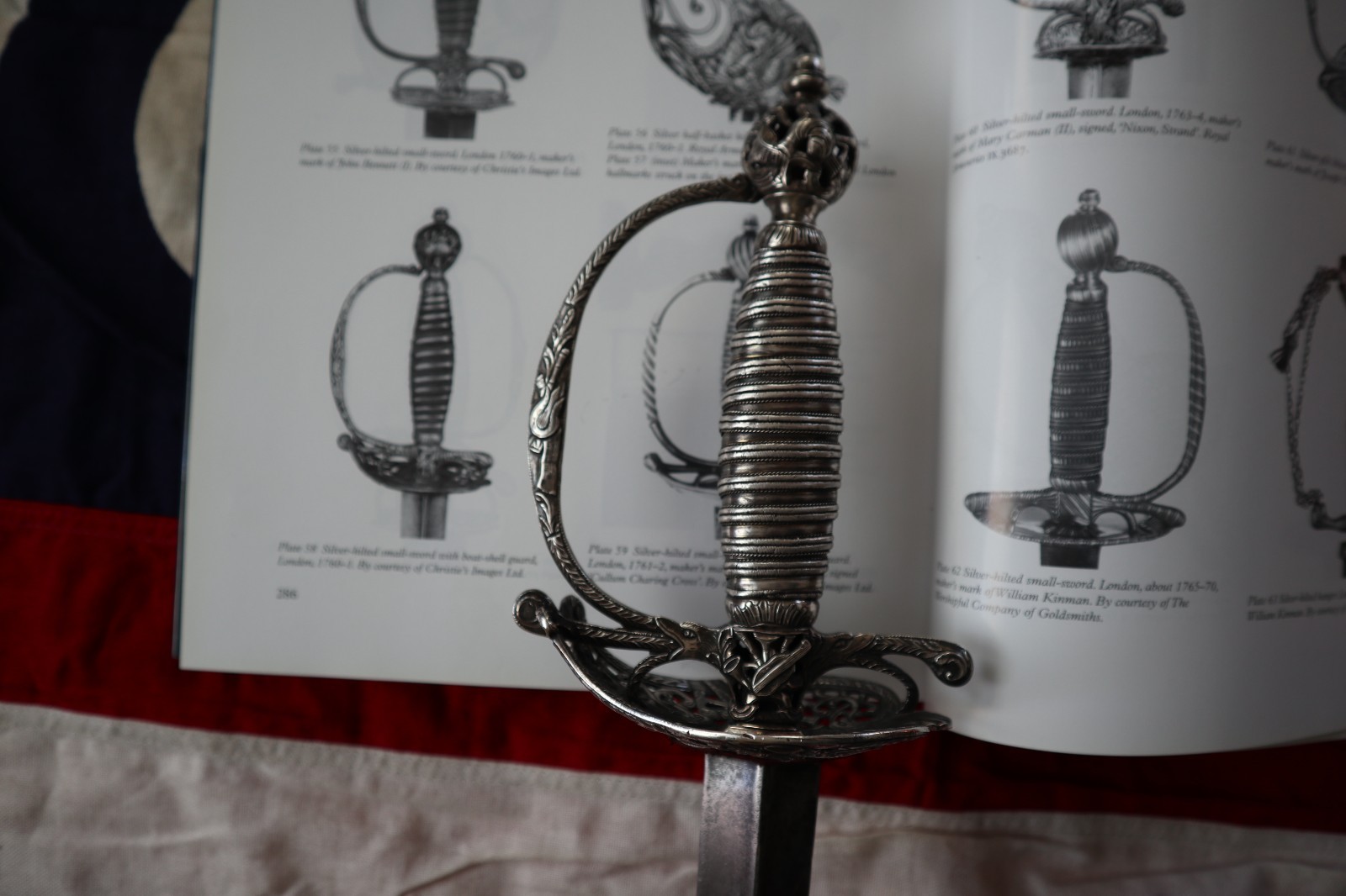 FRENCH INDIAN WAR REVOLUTIONARY WAR SILVER HILT SMALL SWORD HALLMARKED 1762