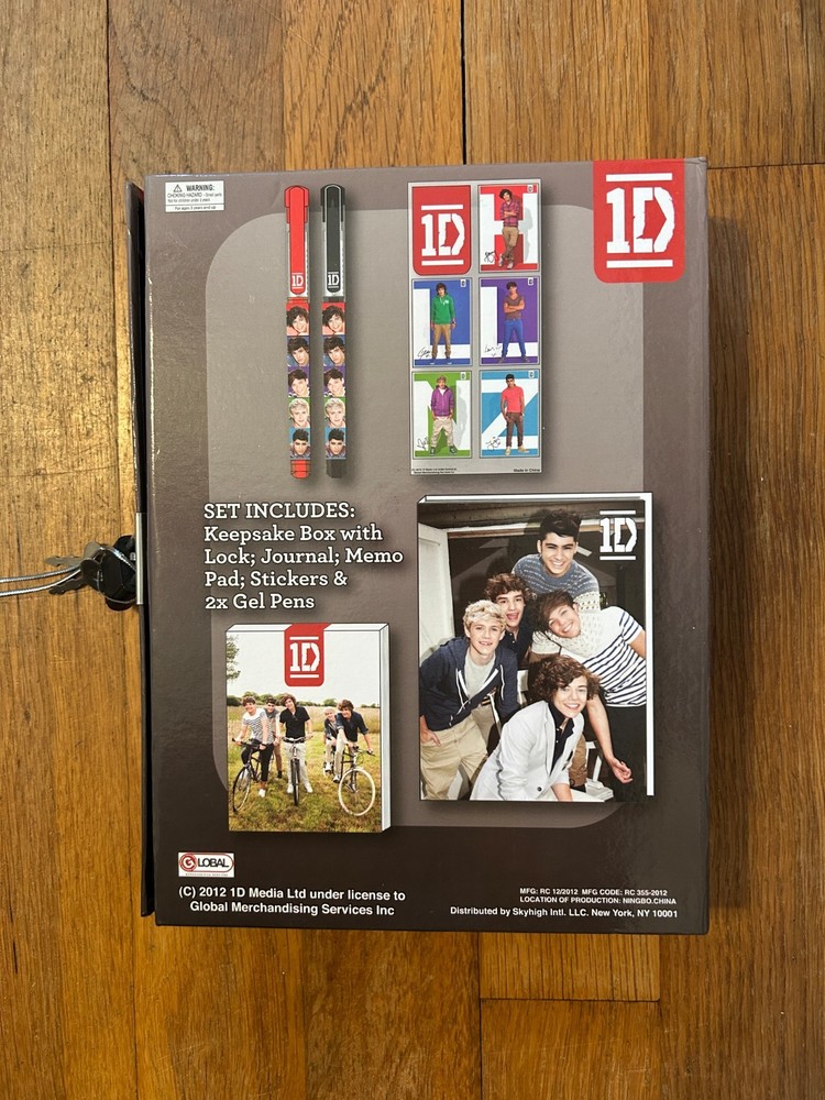 One Direction Keepsake Box Set Journal Stickers Pens MORE! 1D